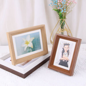 MDF Frame Photo Simple Durable Photo Display Rack for Desktop Wall Mounted High Definition Glass