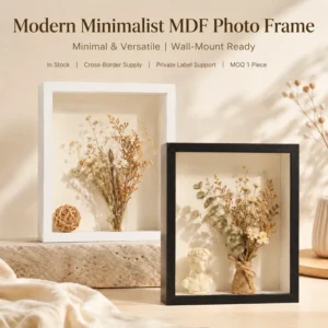MDF Wood Shadow Box Photo Frame Deep Depth Dried Flower Handmade Craft Display Frame Home Wall Tabletop Decor