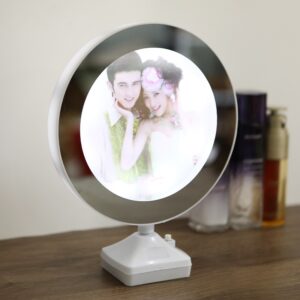 Magic Mirror Picture Frame Circular LED Lighting Ins Style Dressing Mirror Wedding Photo Frame