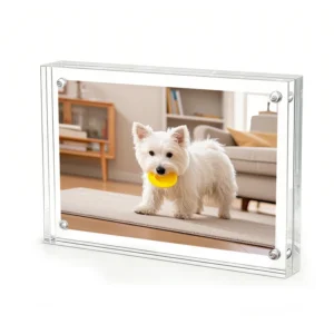 Magnetic Acrylic Desktop Photo Frame Acrylic Tabletop Display Frame Custom Size Thickness and Logo Supported