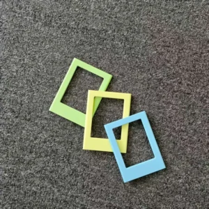 Magnetic Photo Frame Set Durable Plastic with Colorful Design for Refrigerators & Metallic Surfaces