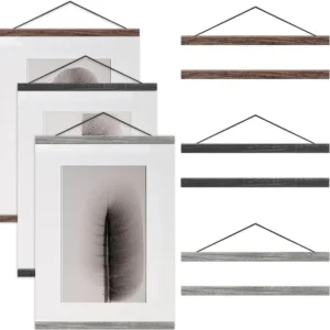 Magnetic Poster Hanger Frame Wood Frame for Posters Prints Photos Pictures Maps Scrolls and Canvas Artwork Christmas Gift