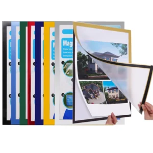 Magnetic Sign Hold Poster Picture Frame for Wall Window Refrigerator Glass Door Display Reusable