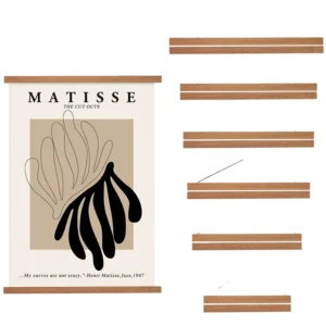 Magnetic Teak Pine Wood Frames Poster Photos and Canvas Prints for Wall Art Home Decor Living Room Decoration