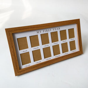 Mdf Wood Material Natural Wood Color 18*35cm Wedding Anniversary Photo Frame