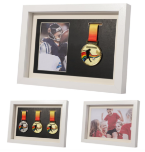 Medal Display Shadow Box Picture Frame 3 in 1 Sport Display Frame Perfect for Marathon Runner Sporter