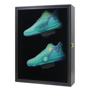 Men’s Christmas Gift Wood Soccer Basketball Shoes Display UV Protection Deep Large Shadow Box Display Frame