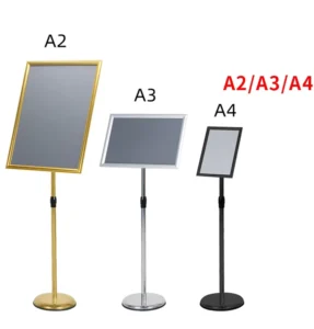 Menu Stand A3 Poster Display Floor Stand A4 24×36 Poster Frame Floor Sign Stand Display Sign Holder Adjustable Paper Holder