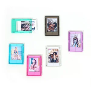 Mini 3 Inch Magnetic Transparent Plastic Photo Frame Star Card Table Refrigerator Sticker Cross Border Hot Style