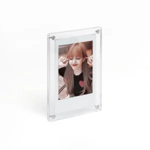 Mini 3 inch Square DIY Magnetic Photo Frame Assembled Crystal Metal Refrigerator Sticker for Personalized Photos