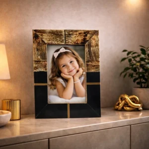 Minimalist Modern Wooden Photo Frame for Tabletop and Wall Display with Custom Packaging Options
