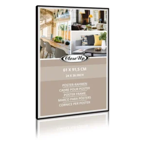 Modern A2 A4 Square Silver Metal Poster Frame with Matte Black Aluminum Wood and Mirror Square Stylish Home Decor