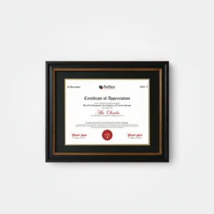 Modern Black Gold Wall Mounted Certificate Frame for Office Solid Wood Photo Frame Eco Friendly Picture Frame for Home