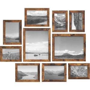 Modern Design Wall Mounted Retro Wooden Photo Frame Customized Wooden Desktop Set for Home Decoration