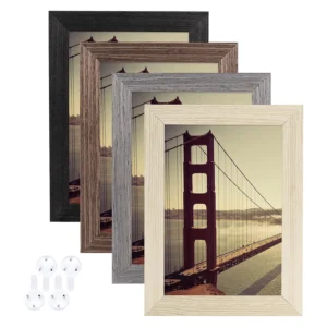 Modern Durable 6×8 Inch MDF Wood Photo Frame with Mat for Home Decor Wall Tabletop Display 5×7 Sized Vertical UV Printed Frame