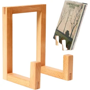 Modern Durable Wooden Multifunctional Storage Rack Tabletop Display for Books Records & Photo Frames with Flexible Design
