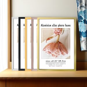 Modern Gold Black Eco Friendly Durable Glass Poster & Painting Frame with Aluminum Alloy Rectangle Wall Art