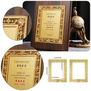 Modern Gold Plastic Photo Frame for Home Decoration