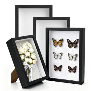 Modern High Quality 3D Customized Photo Frame MDF Factory Custom Shadow Box Photo Frames with Logo Decorate with Natural Wood