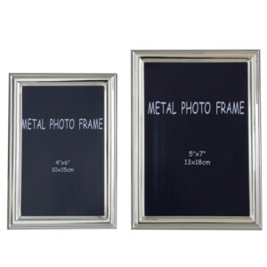 Modern Minimalist Silver Metal Picture Frame Desktop Decorative Photo Frame With clear Lines Picture Frame 8×10 Bulk