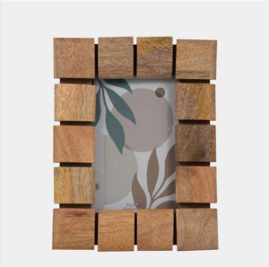 Modern Natural Wood And Resin 7×5 Photo Frame For Home Decor Wedding Photos And Tabletop Display