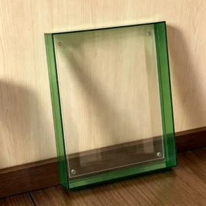 Modern Pink Green Yellow Acrylic Floating Frame Magnetic Clear Photo Frame for Tabletop Decoration
