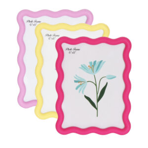 Modern Simple Eco Friendly Plastic Photo Frame Customizable Logo Die Cut Wave UV Printed for Home Decoration