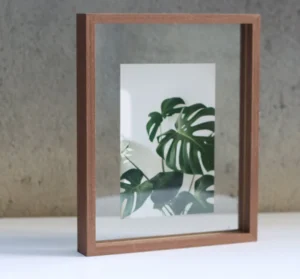 Modern Solid Wood Floating Picture Frame Set Wall Mount Tabletop Display Photo Frame for Family Wedding Decoration Gift