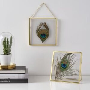 Modern Square Metal Photo Frame with Non Reflective Glass for High Gloss Photos or Posters Home Decor