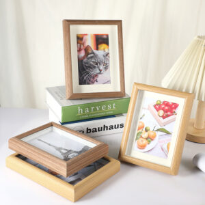 Modern Style Flower Photo Frame Wood Art Photo Frame Handcrafted Desktop Decoration Display Stand Creative Bedroom Use