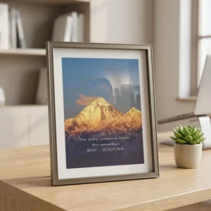 Modern Style Shatterproof Aluminum Alloy Tabletop Rectangle Self stand Photo Frame