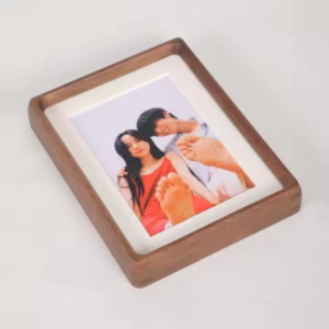 Modern Vertical Wooden Photo Frame with Fine Craftsmanship Decorative Wall Mount for Home or Office Use by Crescent Crafts