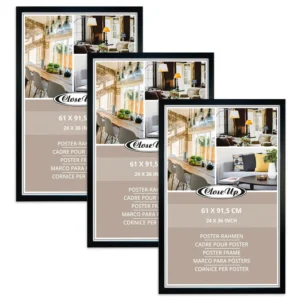 Modern Wood Decor Black Poster Frames Set of 3 61 X 91.5 cm