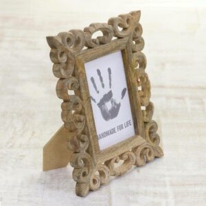 Modern wooden photo frame for contemporary decor wall shelf display sleek minimal style gift wedding anniversary birthday