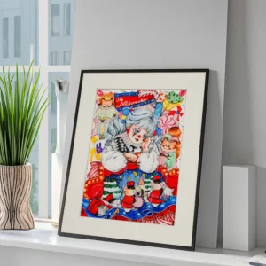 Moreink Ink Printed Acid Free Coated Paper UV Coated Digital Printing Photo Frame Illustration Print Art Poster Framed