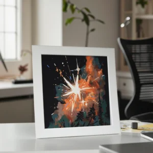 Moreink Ink Printed Acid Free Paper Photo Frame Illustration Print Art Digital Printing UV Coating Poster Framed Decorative