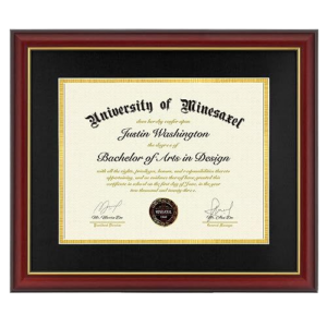 Multi Color Wooden Diploma & Certificate Frame with Tassel Rectangular Shape for Graduation Document Display