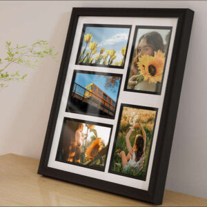 Multi Opening Picture Frame MDF Wall Mount Display for 6 Inch Photos DIY Collage Frame Set