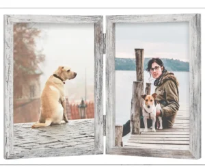Multi functional Pine Wood Photo Frame Set Assorted Sizes with Natural Wood Grain Perfect for Creating a Photo Wall Collage