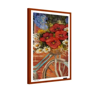 Museum Smart Photo Frame Display 27 Inch Large Size Digital Photo Frame With Clock