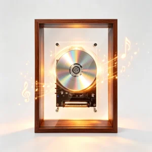 Music Photo Frame Portable CD Player Wall Mounted Desktop Bluetooth Speaker Home Decor Aesthetic CD Player for Gift
