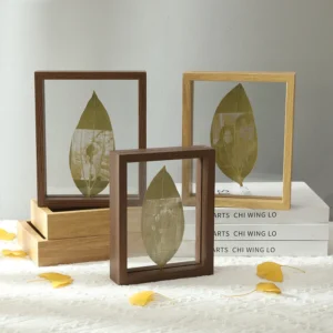 NEW MDF Finished Decorative Transparent Double Sided Glass Picture Frame for Specimen Leaf Caving Collection Photo Frames