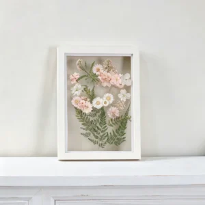Natural Solid Wood Eco Friendly Creative Floating Frame With Acrylic Display for Dried Flower Photo Art Home Wall Decor