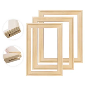 Natural Wood Frame Canvas Oil Painting Frame DIY Wall Poster Photo Frame for Artwork