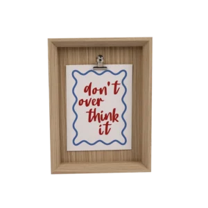 Natural Wooden Clip Photo Frame Minimalist Tabletop Shadow Box Frame for Photo Display Home Office Decor