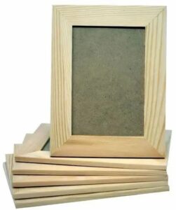 Natural Wooden Eco Friendly Photo Frame Classic Creative Square Vertical Tabletop Customizable Modern Home Decor