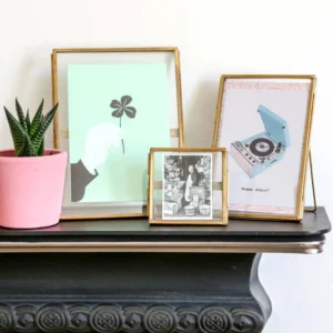 New Arrival Customized Size Metal Photo Frame Gold Finished Clear Glass Square for Home Wedding Parties Tabletop Decorations Hot