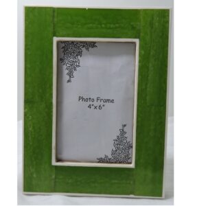 New Arrival Tabletop and Wall Hanging Green Resin Photo Frames for Living Room Decor Natural Bone Picture Frames For Hotel Decor