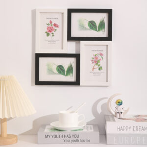 New Arrival Wood Color MDF Collage Photo Frame Simple Customized Color Size Plastic Wall Art Pic Frames Standing