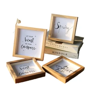 New Design 3×4 8×8 9×9 10×10 Shadow Box Photo Frame Wood White Black Natural Color
